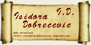 Isidora Dobrečević vizit kartica
